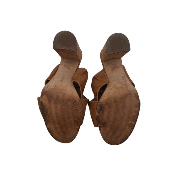 Ann Taylor Brown Suede Criss Cross Mule Slip On Sandals Size 10 Women's - Picture 9 of 9
